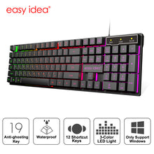 Load image into Gallery viewer, Gaming Keyboard Wired Imitation Mechanical Keyboards RGB Backlit USB 104 Keycaps Computer Game Ergonomic Russian Keyboards