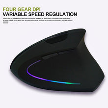 Load image into Gallery viewer, 2019 USB Rechargeable Wireless Mouse 2.4GHz Vertical Gaming Mouse 800 1600 2400 DPI Ergonomic Computer Mice for PC Laptop Office