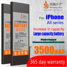 Load image into Gallery viewer, Phoenix Kid Original For Apple iPhone 5 5S/5C 6 6S 7 Battery Replacement Mobile Phone bateria Real High Capacity Free Repair Kit