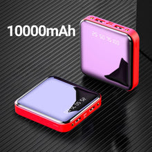 Load image into Gallery viewer, 20000mAh Mini Power Bank For Xiaomi Phone 10000 mah Portable Charger LED Mirror Back Power Bank External Battery Pack Powerbank