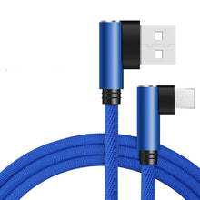 Load image into Gallery viewer, 3A Micro USB Cable 90 degree Fast Charger For Samsung S6 Huawei Xiaomi Android Phone Microusb Cord Charging Data USB Cable