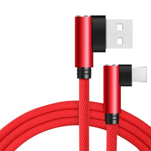 Load image into Gallery viewer, 3A Micro USB Cable 90 degree Fast Charger For Samsung S6 Huawei Xiaomi Android Phone Microusb Cord Charging Data USB Cable