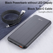 Load image into Gallery viewer, YKZ QC 3.0 Power Bank 10000mAh LED External Charger Battery Poverbank PD Fast Quick Charge 12V Powerbank for iPhone Xiaomi mi