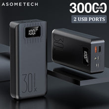 Load image into Gallery viewer, 2USB LED Power Bank 30000mAh Portable Charging Powerbank For iPhone Xiaomi Samsung Huawei Poverbank Pack Charge External Battery
