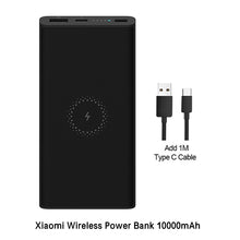 Load image into Gallery viewer, Xiaomi Wireless Power Bank 10000 mAh Qi Fast Wireless Charger USB Type C Mi Powerbank PLM11ZM Portable Charging Power bank