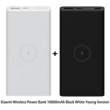 Load image into Gallery viewer, Xiaomi Wireless Power Bank 10000 mAh Qi Fast Wireless Charger USB Type C Mi Powerbank PLM11ZM Portable Charging Power bank