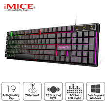 Load image into Gallery viewer, iMice Gaming Keyboard Imitation Mechanical Keyboard with Backlight Russian Gamer Keyboard Wired USB Game keyboards for Computer