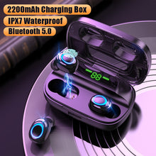 Load image into Gallery viewer, Wireless Headphones Bluetooth V5.0 Earphones LED Display 2200mAh Charging Box with Microphone Waterproof Headphone Touch Control