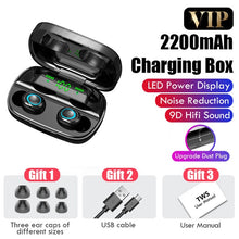 Load image into Gallery viewer, Wireless Headphones Bluetooth V5.0 Earphones LED Display 2200mAh Charging Box with Microphone Waterproof Headphone Touch Control