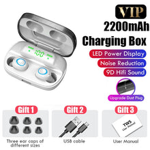 Load image into Gallery viewer, Wireless Headphones Bluetooth V5.0 Earphones LED Display 2200mAh Charging Box with Microphone Waterproof Headphone Touch Control