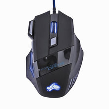 Load image into Gallery viewer, Professional 7 Buttons Adjustable USB Cable LED Optical Gamer Mouse 5500DPI Wired Gaming Mouse for Computer Laptop PC Mice Black