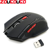 Load image into Gallery viewer, 2.4 ghz sem fio ratos com receptor usb gamer 2000 dpi mouse para computador portátil