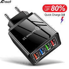 Load image into Gallery viewer, Crouch USB Charger Quick Charge 3.0 for Phone Adapter for iPhone Huawei Mate 30 Tablet Portable Wall Mobile Charger Fast Charger