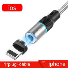 Load image into Gallery viewer, Twitch T01 magnética Micro USB tipo C Cable para iPhone Xiaomi teléfono móvil Cable USB de carga rápida cargador magnético Cable