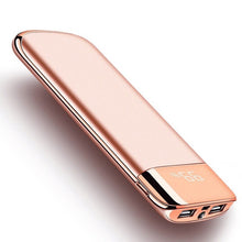 Load image into Gallery viewer, 30000mah Power Bank External Battery PoverBank 2 USB LED Powerbank Portable Mobile phone Charger for Xiaomi MI iphone 8 X Huawei