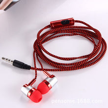 Load image into Gallery viewer, ZUCZUG Earphone for MP3 MP4 Wiring Subwoofer Headset Ear Braided Rope Wire Cloth Rope Earplug Noise Isolating Earphone Handfree