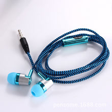Load image into Gallery viewer, ZUCZUG Earphone for MP3 MP4 Wiring Subwoofer Headset Ear Braided Rope Wire Cloth Rope Earplug Noise Isolating Earphone Handfree