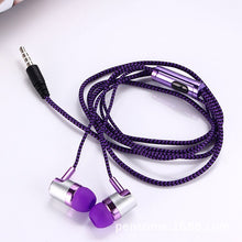 Load image into Gallery viewer, ZUCZUG Earphone for MP3 MP4 Wiring Subwoofer Headset Ear Braided Rope Wire Cloth Rope Earplug Noise Isolating Earphone Handfree
