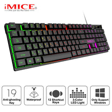 Load image into Gallery viewer, Gaming keyboard Gamer keyboard with backlight USB 104 Rubber keycaps RGB Wired Ergonomic Russian keyboard For Tablet Computer