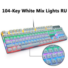 Load image into Gallery viewer, Wired Gaming Mechanical Keyboard Blue Red Switch 87/104keys Anti-ghosting Russian/US LED Backlit LED For Gamer Laptop Computer