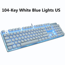 Load image into Gallery viewer, Gaming Mechanical Keyboard 87/104 Keys Russian/English USB Wired LED Backlit Game Keyboards Blue/Red Switch for computer gamer