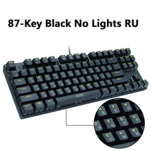 Load image into Gallery viewer, Gaming Mechanical Keyboard 87/104 Keys Russian/English USB Wired LED Backlit Game Keyboards Blue/Red Switch for computer gamer