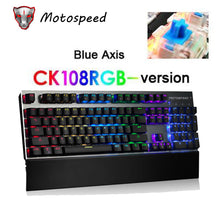Load image into Gallery viewer, Original CK108 Mechanical Keyboard 104 Keys RGB Switch Gaming Wired klavye LED Backlit teclado for Gamer Computer overwatch dota