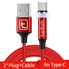 Load image into Gallery viewer, Cable Micro USB magnético de 1M 2M para iPhone Samsung Android Cable de carga rápida USB tipo C Cable de cargador magnético