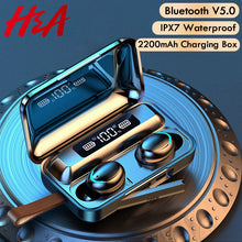 Load image into Gallery viewer, H&A Bluetooth V5.0 Earphones Wireless Headphones With Microphone Sports Waterproof Headsets 2200mAh Charging Box For iOS Android