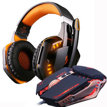 Load image into Gallery viewer, Gaming Headset and Gaming Mouse 4000 DPI Adjustable Stereo Gamer Earphone Headphones + Gamer Mice LED Light Optical USB Wired
