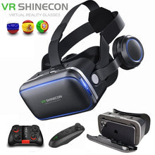 Load image into Gallery viewer, Shinecon 6.0 3D VR Glasses Virtual Reality Casque 3 D Goggles Headset Helmet Box For iPhone Android Smartphone with Controllers