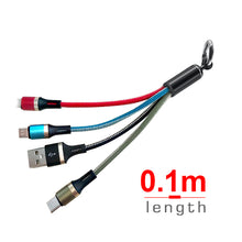Load image into Gallery viewer, 3 in 1 USB cable for mobile phone Micro usb type C 0.1m/0.3m/1.2m charger cable for charging cable Micro USB charger cable