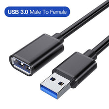 Load image into Gallery viewer, Essager USB Extension Cable USB 3.0 Cable For TV PS4 Xbox SSD 5GB USB3.0 Extender Data Cord Male to Female USB Extension Cable