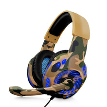 Load image into Gallery viewer, Camouflage Ps4 Gaming Headset Bass Gaming Headphones Game Earphones with Mic LED Light for PC Mobile Phone New Xbox One Tablet