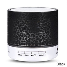 Load image into Gallery viewer, A9 Mini Portable Bluetooth Speaker Crack LED Wireless Column Hands Free Phone Loudspeaker TF USB FM Aux Mic Bass Sound Music