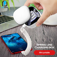 Load image into Gallery viewer, Asometech Fast charger QC 3.0 Powerbank For iphone type c micro usb pd mini power bank adjustable Spring Cable For huawei xiaomi