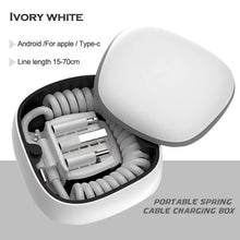 Load image into Gallery viewer, Asometech Fast charger QC 3.0 Powerbank For iphone type c micro usb pd mini power bank adjustable Spring Cable For huawei xiaomi
