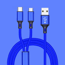 Load image into Gallery viewer, 2 in 1 Micro USB Type C Cable For Samsung Xiaomi Multi Fast Charger Cable 2 in 1 Microusb Mobile Phone Cable For Huawei P20 Lite

