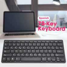Load image into Gallery viewer, Ultra-thin 78 Keys Spanish Industrial Silent Keyboard Wired Mini Portable Business Keyboard USB for Desktop Laptop Computer
