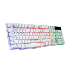 Load image into Gallery viewer, 20% Keyboard Wired USB Gaming Mouse Flexible Polychromatic LED Lights Computer Mechanical Feel Backlit  Colorful Keyboard
