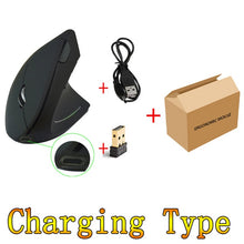 Load image into Gallery viewer, 2019 USB Rechargeable Wireless Mouse 2.4GHz Vertical Gaming Mouse 800 1600 2400 DPI Ergonomic Computer Mice for PC Laptop Office
