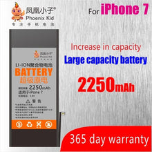 Load image into Gallery viewer, Phoenix Kid Original For Apple iPhone 5 5S/5C 6 6S 7 Battery Replacement Mobile Phone bateria Real High Capacity Free Repair Kit
