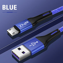 Load image into Gallery viewer, ZNP 1m 2m Micro USB Cable Fast Charging For Xiaomi Redmi Note 5 Pro Android Mobile Phone Data Cable for Samsung S7 Micro Charger
