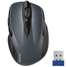 Load image into Gallery viewer, TeckNet Pro 2.4GHz Wireless Mouse Nano Receiver Ergonomic Mice 6 Buttons 2600DPI 5 Adjustment Levels for Computer Laptop Desktop
