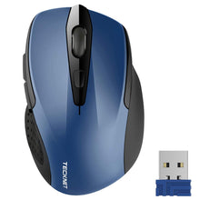 Load image into Gallery viewer, TeckNet Pro 2.4GHz Wireless Mouse Nano Receiver Ergonomic Mice 6 Buttons 2600DPI 5 Adjustment Levels for Computer Laptop Desktop
