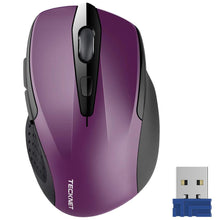 Load image into Gallery viewer, TeckNet Pro 2.4GHz Wireless Mouse Nano Receiver Ergonomic Mice 6 Buttons 2600DPI 5 Adjustment Levels for Computer Laptop Desktop
