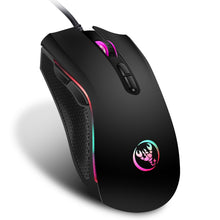 Load image into Gallery viewer, Hongsund marca high-end óptico profissional gaming mouse com 7 cores brilhantes led retroiluminado e ergonomia design para lol cs
