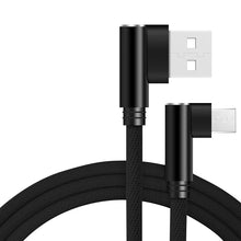 Load image into Gallery viewer, 3A Micro USB Cable 90 degree Fast Charger For Samsung S6 Huawei Xiaomi Android Phone Microusb Cord Charging Data USB Cable

