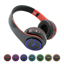 Load image into Gallery viewer, RU shipping wireless headphones handfree bluetooth headset 7 LED light (can on/off)  Support TF Card earphone with mic
