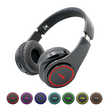 Load image into Gallery viewer, RU shipping wireless headphones handfree bluetooth headset 7 LED light (can on/off)  Support TF Card earphone with mic
